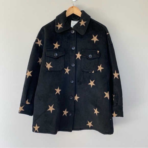 Anthropologie AVEC LES FILLES Starry Knit Shacket Shirt Jacket Sz XS - Picture 5 of 13
